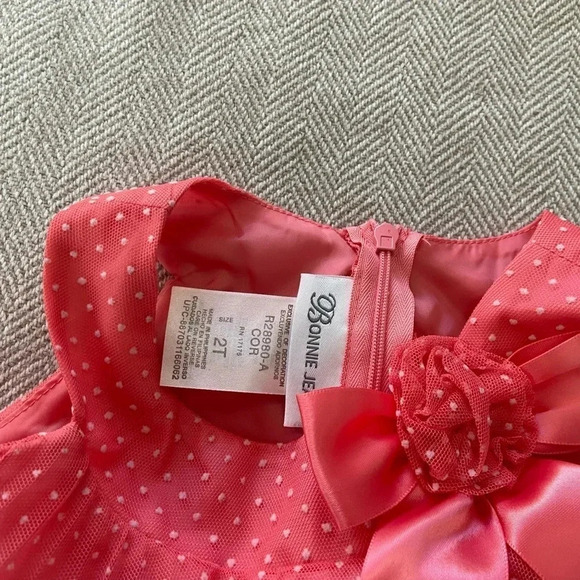Bonnie Jean size 2T girls dress polka dot pleated ruffled hemline - Picture 6 of 6